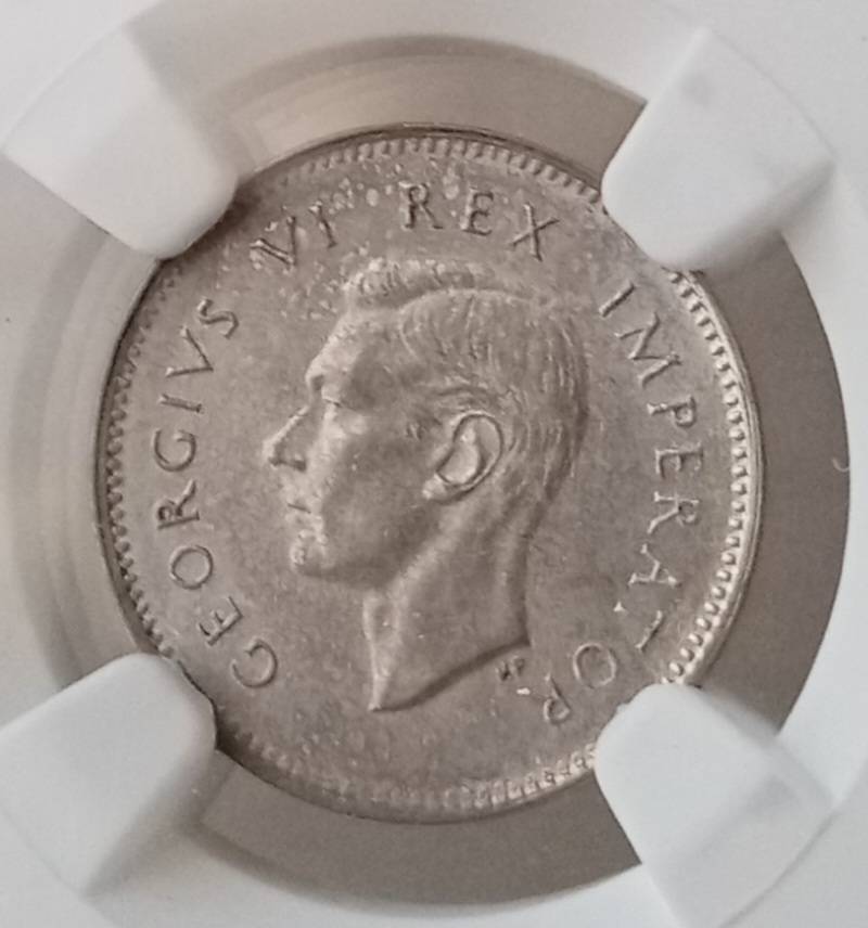 1945 Union silver tickey NGC Uncirculated Details