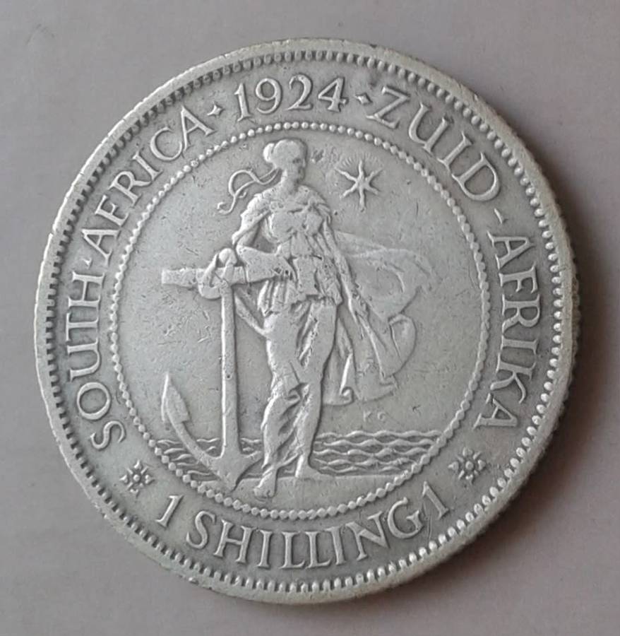 1924 Union silver shilling