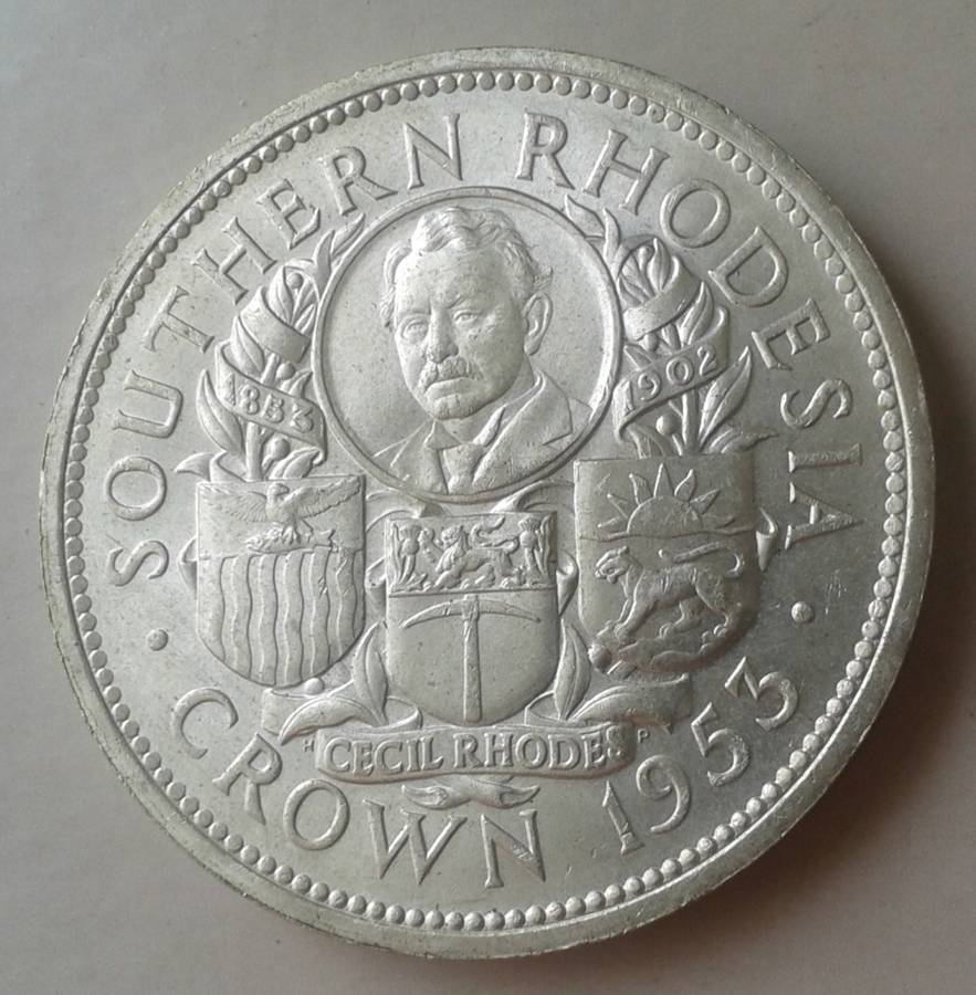 Uncirculated 1953 Southern Rhodesia silver crown in original container
