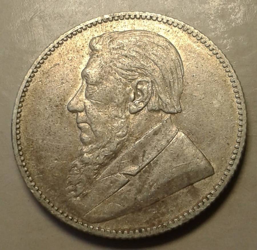 1897 ZAR Kruger silver shilling in XF.