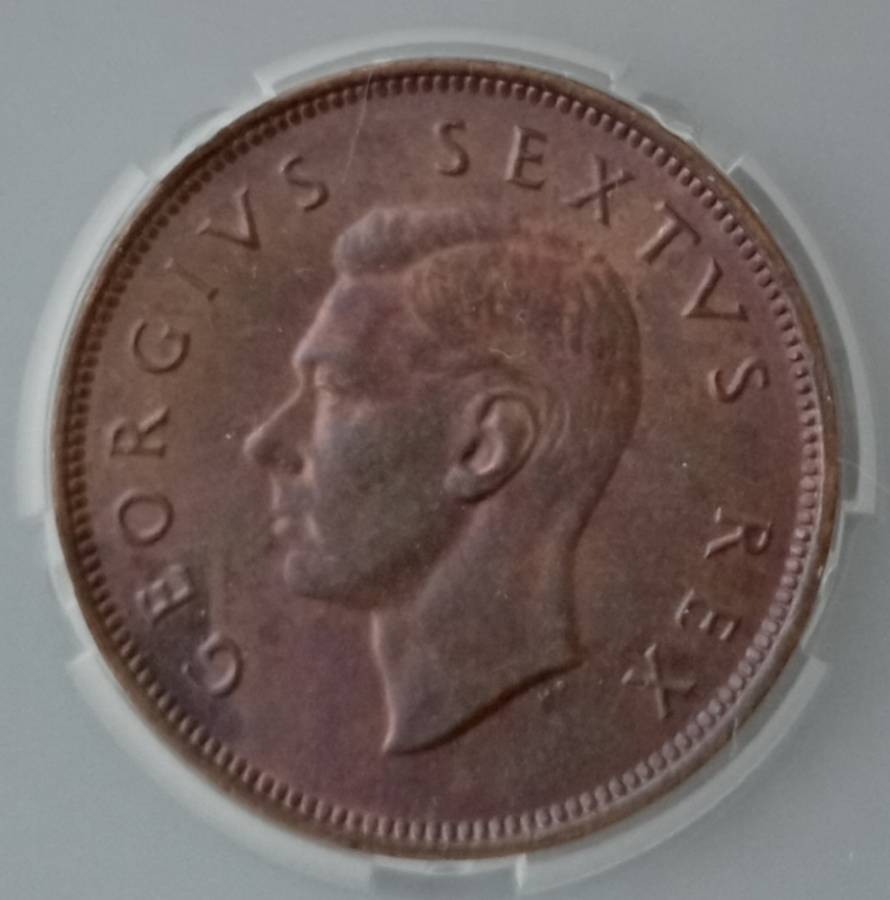 Nice 1952 Union 1/2 penny SANGS MS63 RB
