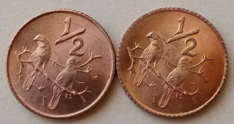 1970 Republic 1/2c in lustrous uncirculated condition