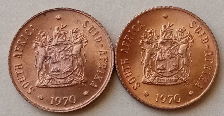 1970 Republic 1/2c in lustrous uncirculated condition