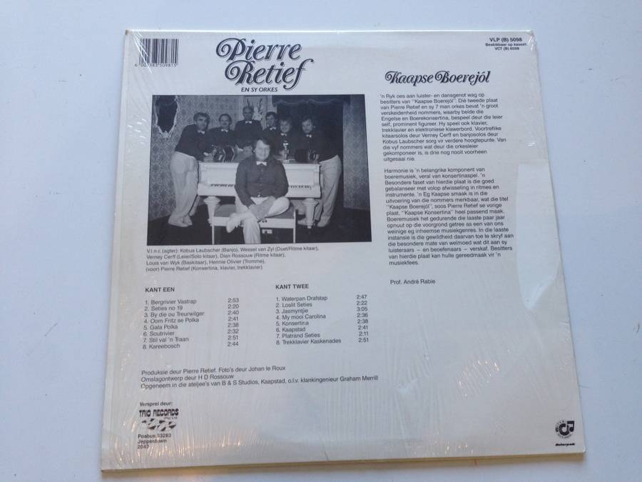 Pierre Retief en sy Orkes - Kaapse Boerejol LP