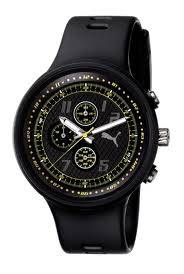*Brand New*  PUMA Men's PU910401004 Slick Chronograph Black & Yellow Watch