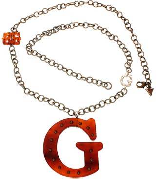 *Brand New* Guess Ladies Long Chain with Oversized Red/Orange "G" Pendant *Stunning*