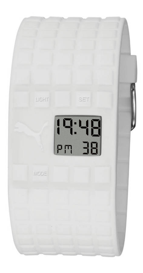 BRAND NEW  Puma Unisex White Cell Silicone watch in White Digital Display PU910832001