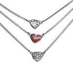 *Brand New* Guess Ladies Three Silver Chain with Three Heart Hanging Pendants *Stunning*
