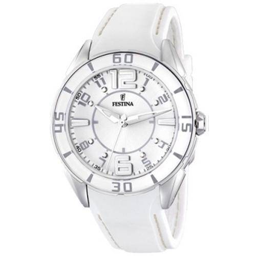*Brand New* Festina Ladies White Leather Watch with Rotating Bezel F164921 *Stunning*