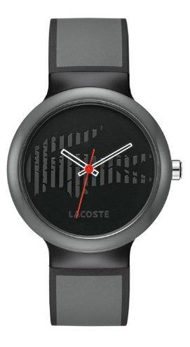 *BRAND NEW*Unisex Lacoste Goa Black and Grey Polyurethane Watch 2010568*Fun and Unique*