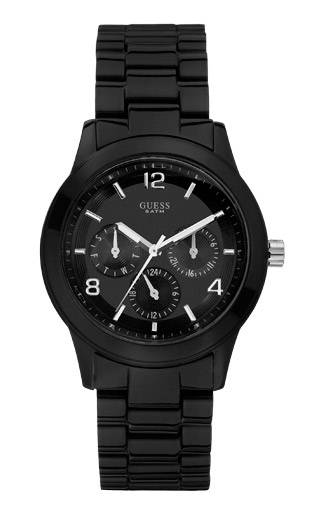 BRAND NEW GUESS Ladies Black Resin Chronograph Watch W11603L2 **STUNNING MODEL**