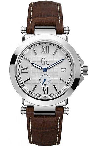 *Brand New* Guess Collectiion Men's Silver and Brown Watch with Seconds Window X61001G1