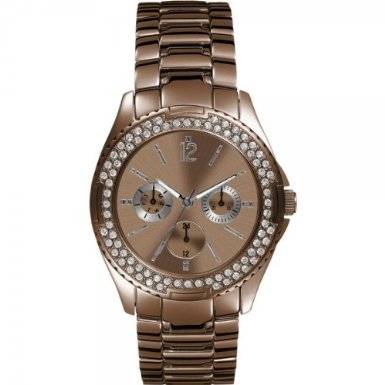 *Brand New* GUESS Women's Rock Candy Bronze Tone Watch with Crystal Multifunction Day-Date  Dial