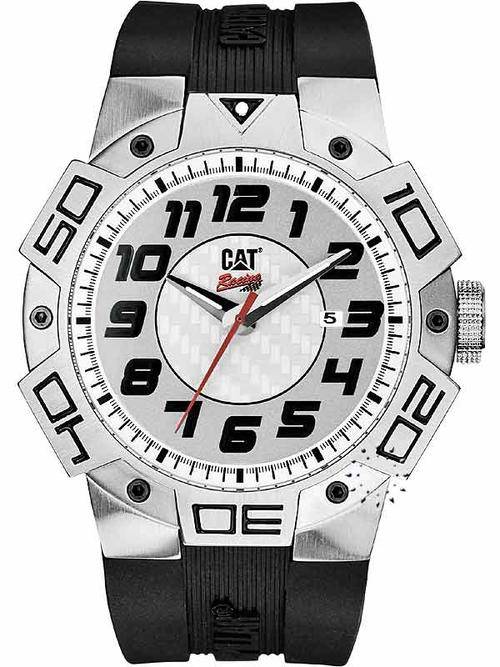 *BRAND NEW* GENUINE CATERPILLAR Racing Men' White and Black Analogue Watch with TWO YEAR WARRANTY