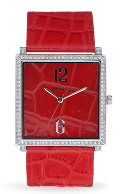 *BRAND NEW* TOMATO LADIES  Enchanted Red Square Watch *Two Year Manufacturer's Warranty*