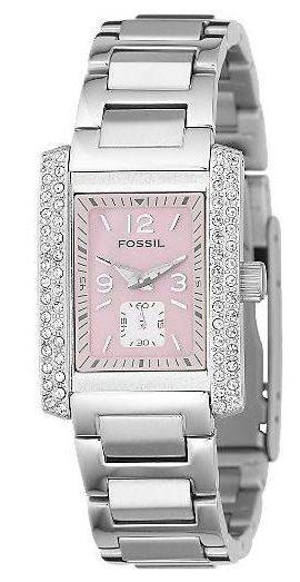 BRAND NEW FOSSIL LADIES GLITZ PINK DRESS WATCH AM4169