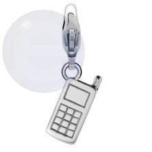 BRAND NEW TI SENTO MILANO Sterling Silver Rhodium plated charm 'Ring Ring' Cell Phone
