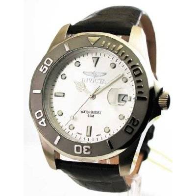 BRAND NEW Invicta Pro Diver Collection Swiss Made Movement, Silver Dial, Flame Fusion Crystal, Black