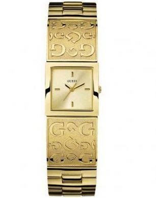 BRAND NEW Ladies GUESS Mixed 'G'  Gold Stainless Steel  Bracelet Watch Square  ** W10212L18**