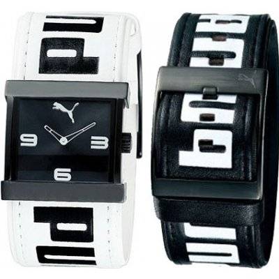 BRAND NEW PUMA Ladies Sport lifestyle Collection Swap Interchangeable Leather Band Black and White
