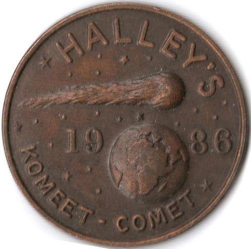 Halley's Comet medallion 1986 - as per scan