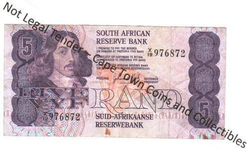 SA R5 G de Kock *Replacement* - 3rd issue 1984 - as per scan