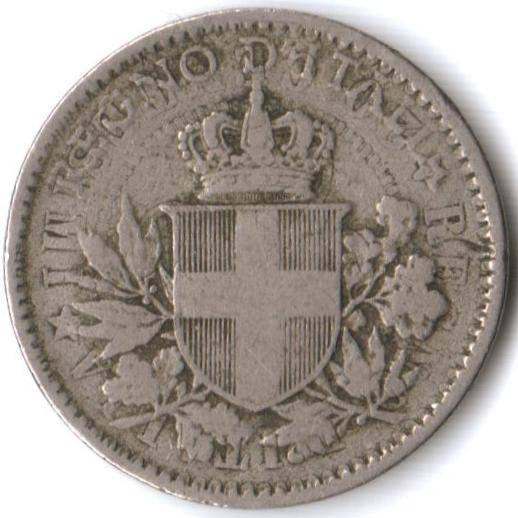 Italy 20 Centesimi 1919R *overstruck* - as per scan