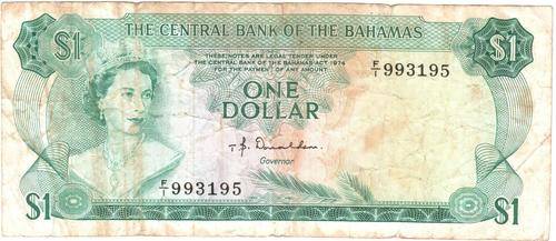 Bahamas, 1 Dollar,  1974, P.35a *filler* - as per scan