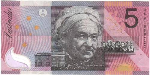 Australia 5 Dollars 2001 commemorative note - as per scan