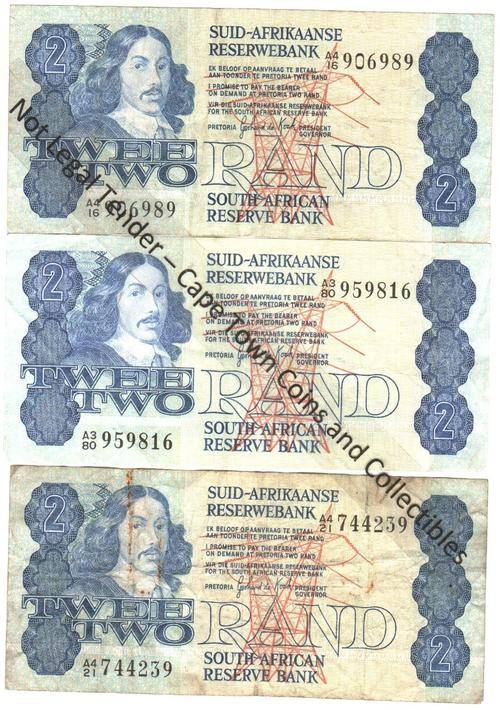 SA R2 G de Kock 1981(x3), no security thread - as per scans