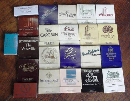 22 vintage, Cape Hotel matchbooks - unused