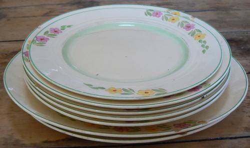 Lot of 7 chipped Newhall Hanley England crockery items