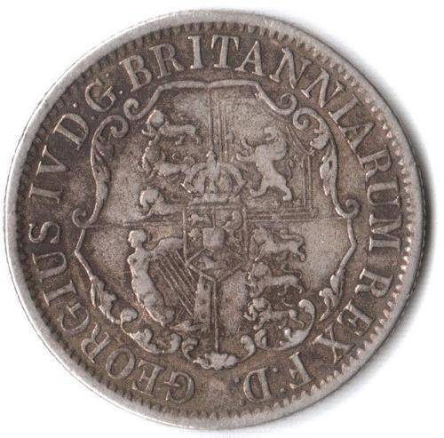 British West Indies silver 1/4 Quarter Dollar 1822 very rare - only 71 000 minted