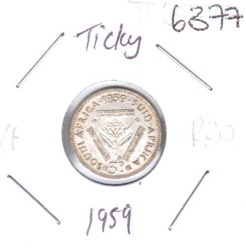 1959 SA Union silver tickey (3D)
