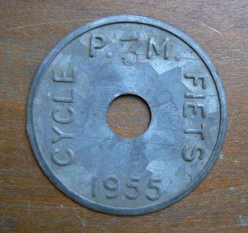 1955 Paarl Municipality Cycle Fiets license #3