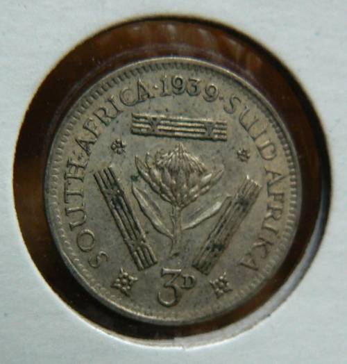 1939 SA Union silver Threepence (tickey)