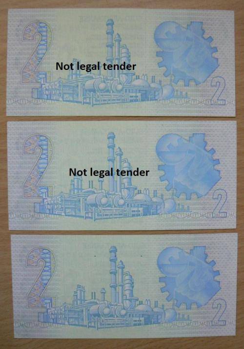 Lot of 3 G de Kock 2nd Issue R2 notes - UNC in sequence - A6