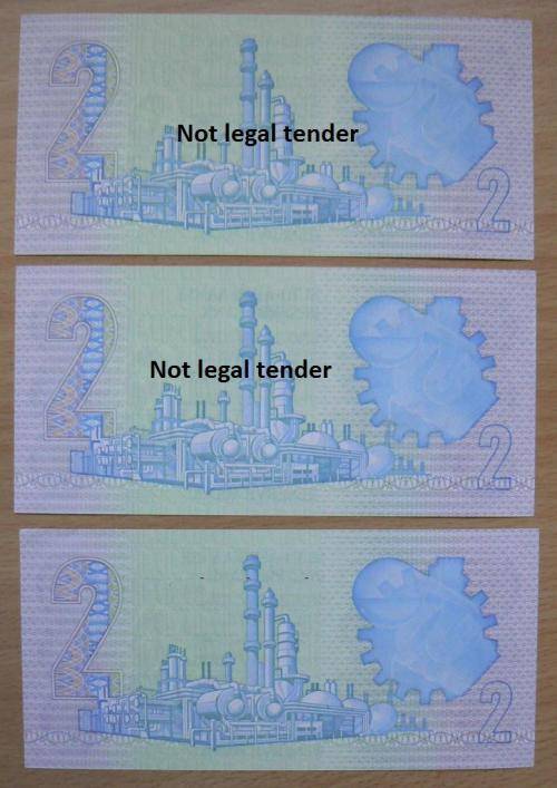Lot of 3 G de Kock 2nd Issue R2 notes - UNC, with 2 in sequence