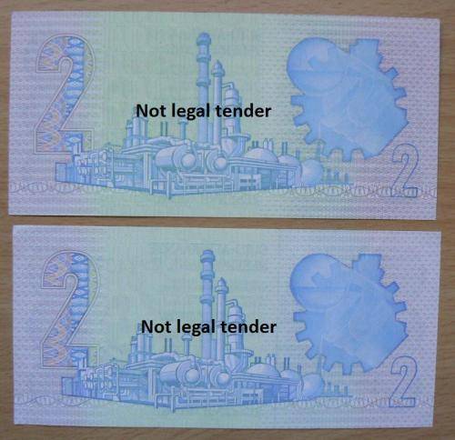 Pair of G de Kock 2nd Issue R2 notes - UNC, A5 & AG