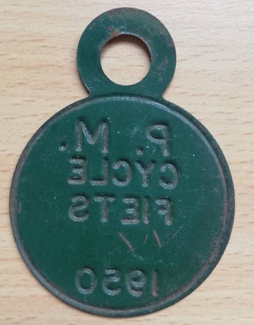 1950 Paarl Municipality Cycle Fiets license #20