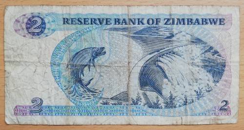 1980 Zimbabwe $2 Salisbury - first version - Series AA