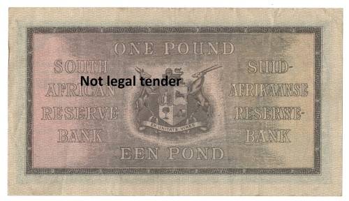 MH de Kock 1 Pound 30 September 1947 *excellent condition