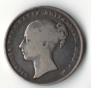 1840 Great Britain 1 Shilling *sterling silver, rare