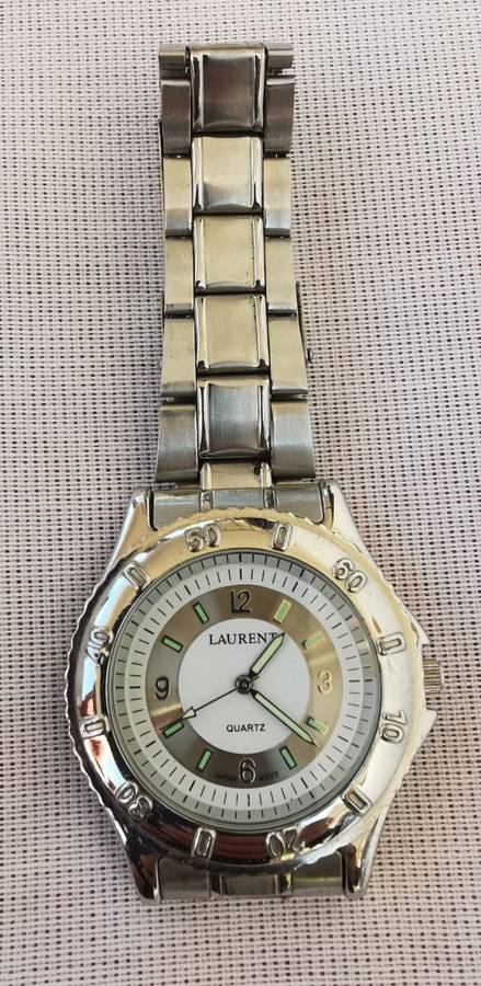 Laurent quartz watch with rotating bezel - Japanese movement - new battery, working