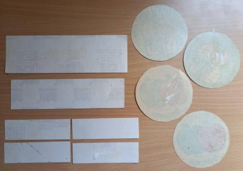 Lot of 13 vintage Applemist apple juice & `luv `n apple` stickers