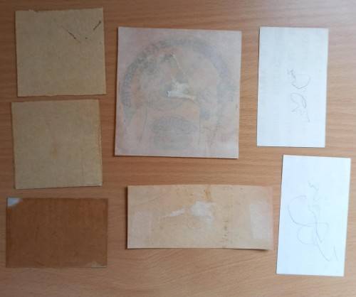 Lot of 7 vintage SA product advertising stickers - see listing for detail