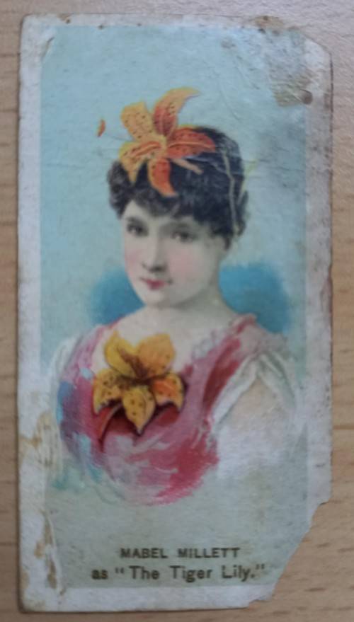 1889 Rare Duke`s cigarette cards: lot of 7 Fancy Dress, poor condition