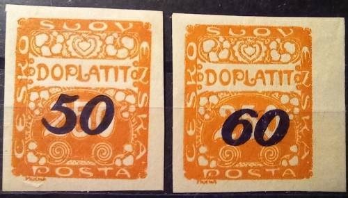 Czechoslovakia lot of 9 postage dues 1924 to 1927 MH