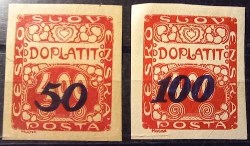 Czechoslovakia lot of 9 postage dues 1924 to 1927 MH