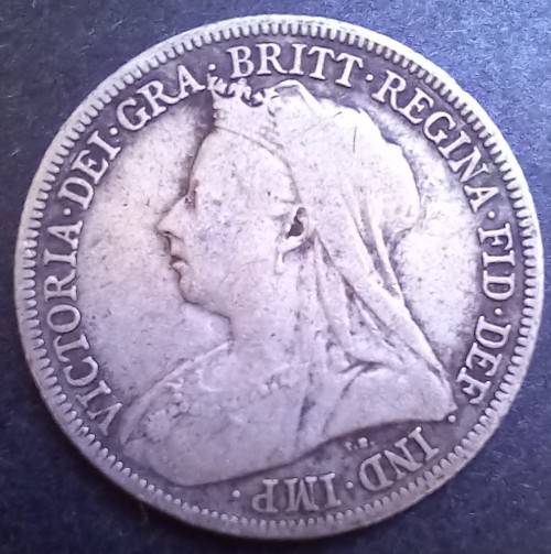 1900 Great Britain silver shilling